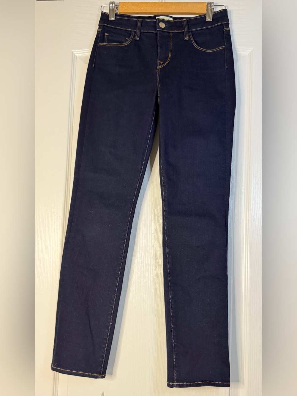 L’AGENCE Coco Mid Rise Slim Straight Leg Jeans Size 25 Nightfall Dark Indigo